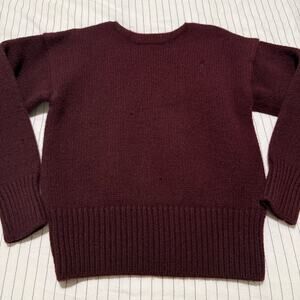 Vintage 90s Polo Ralph Lauren 100% wool burgundy wine purple sweater size M